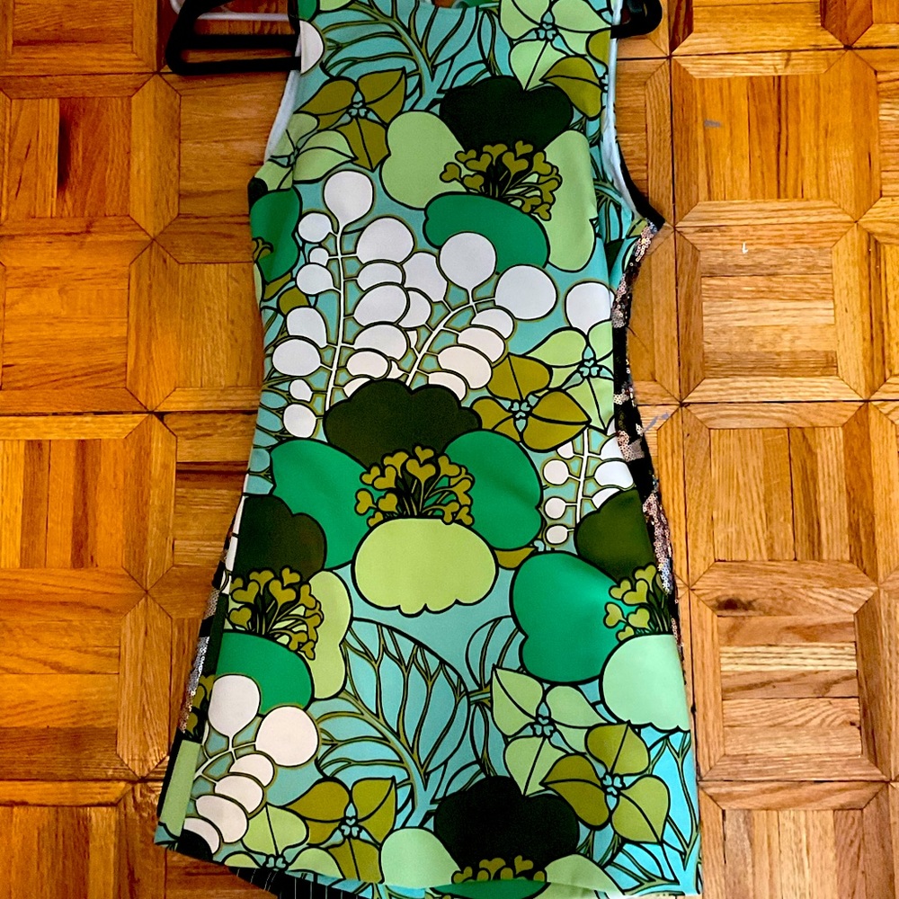 Green floral zara dress